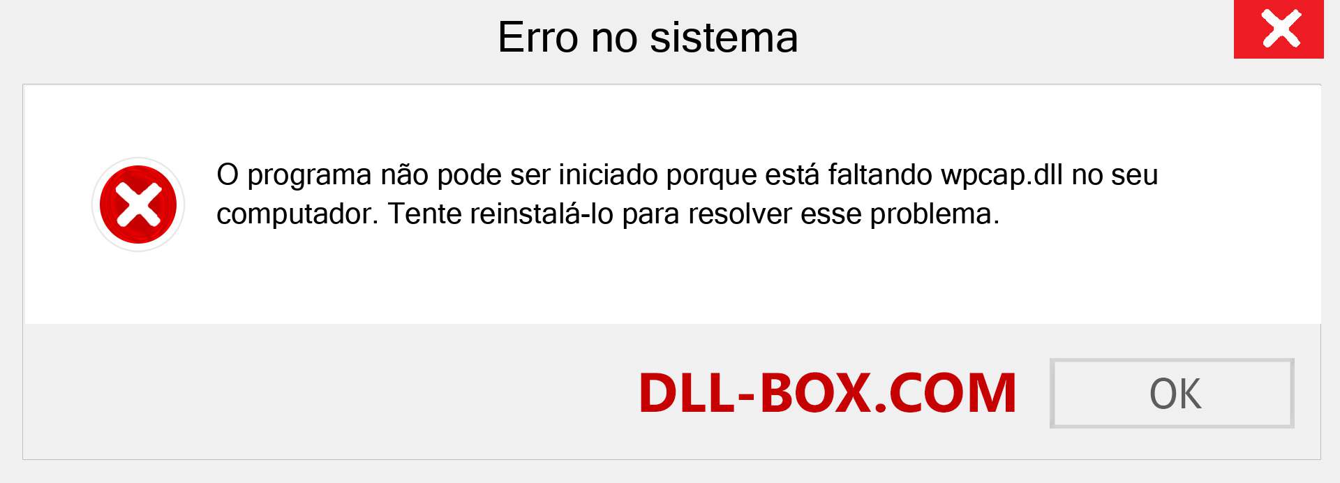 Arquivo wpcap.dll ausente ?. Download para Windows 7, 8, 10 - Correção de erro ausente wpcap dll no Windows, fotos, imagens